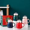 Creative Christmas Cup High Precision Ceramic Cup Mug Cartoon Water Cup Coffee Cup Gift Box Set