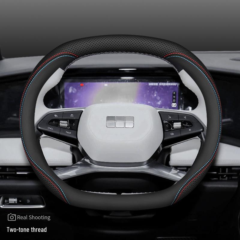Genuine Leather Non-Slip Steering Wheel Cover for Geely Galaxy L7/L6/E8