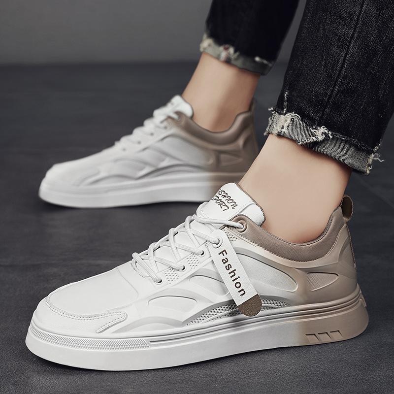 Летняя новая тенденция, универсальная спортивная повседневная спортивная обувь для младших школьников на толстой подошве с низким берцем, маленькая белая модная обувь с градиентом