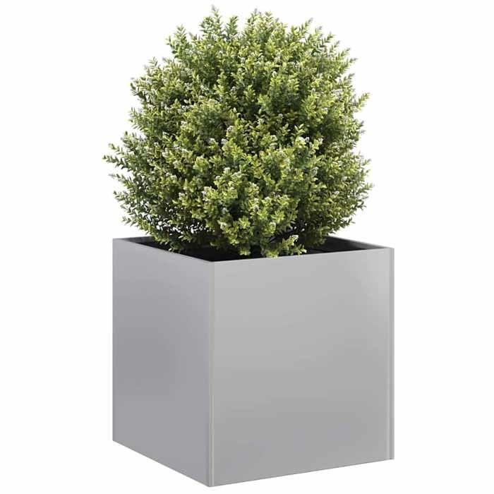 VidaXL Planter 40x40x40 Cm Galvanized Steel, Flower Pot, Plant Stand, Raised Bed, Planter Support 860666