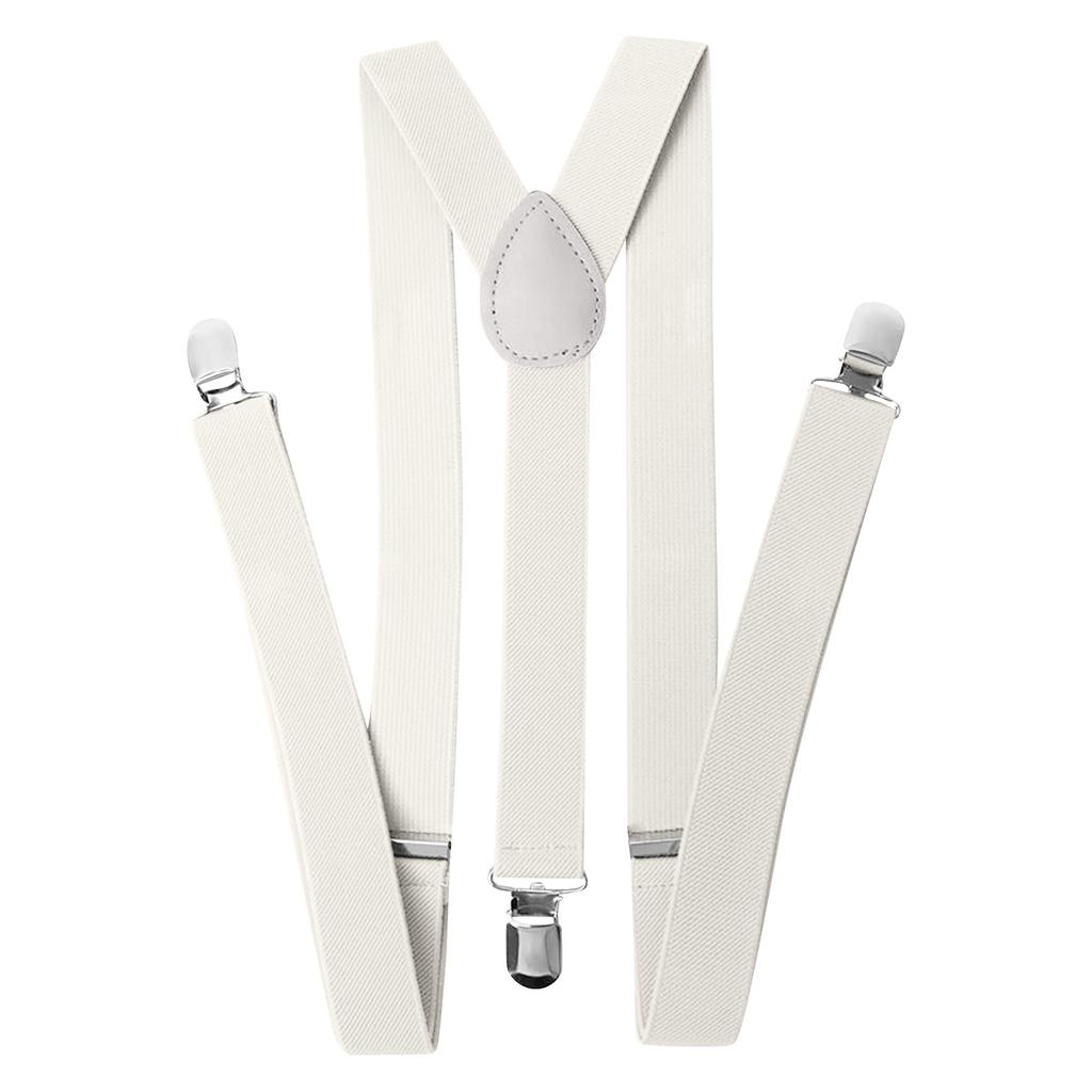 Mens & Womens One Size Suspenders Adjustable Suspenders With Heavy Duty Clip For Work, Gray