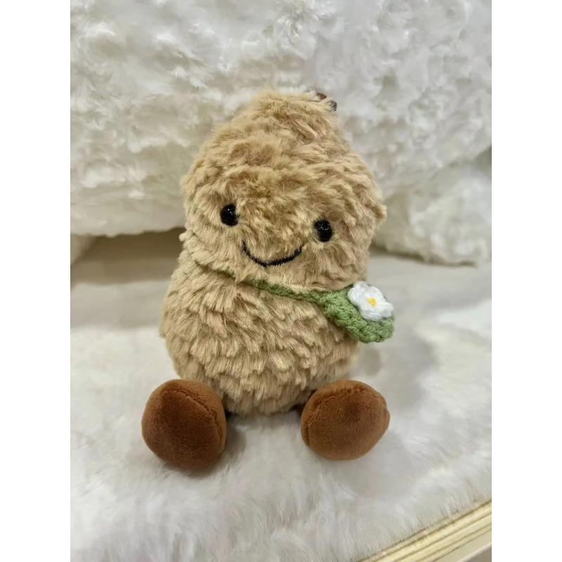 Jelly Cat Cute Peanut Plush Doll Pendant Strawberry Orange Bag Doll Accessories Plush Toy Super Soft Girls Holiday Gift