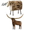 Country Cabin Decorative Objects Vintage Longhorn Bull/Sheep Sculpture Rustic Farmhouse Animal Figurine Western Style Unique Sculpture for