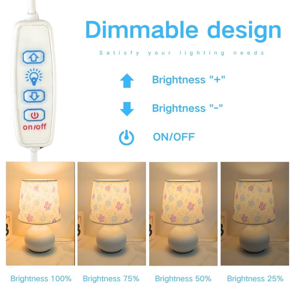 Современная настольная лампа с питанием от USB, теплый свет - простой фиолетовый цветочный абажур, подходит для украшения спальни, гостиной или офиса