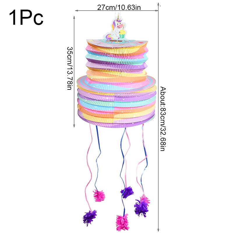 1 шт., пиньята с радужным единорогом на день рождения, милая лошадь, конфетный подарок, игрушка-пината для детей, сувениры на первый день рождения, декор для детского душа