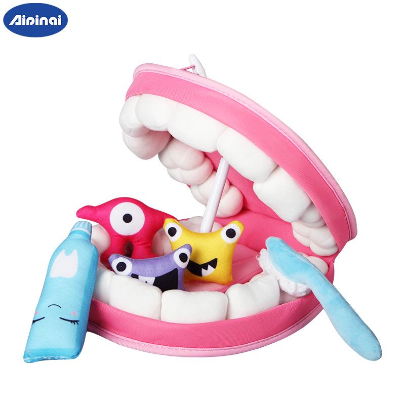 Набор мягких игрушек для чистки зубов Aipinqi для раннего развития детей