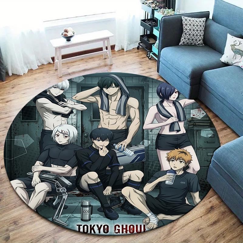 Ковер Tokyo Ghoul Круглый Ковер Ковер Для Гостиной Спальни Дивана Игровой Комнаты Декор Нескользящий Коврик Для Пола