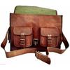 Мужской коричневый винтажный кожаный мессенджер ручной работы, новый портфель для ноутбука, сумка-портфель
