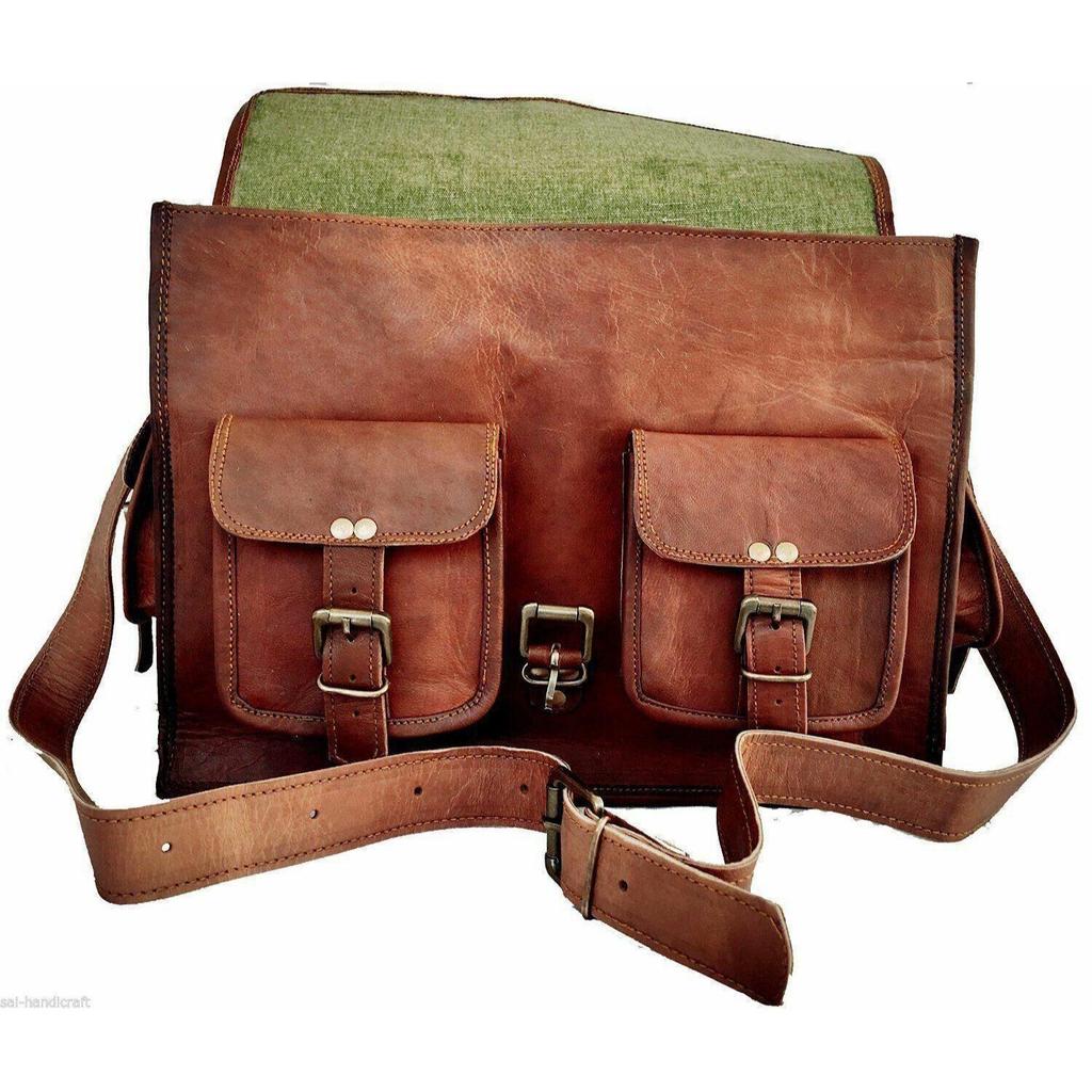 Мужской коричневый винтажный кожаный мессенджер ручной работы, новый портфель для ноутбука, сумка-портфель