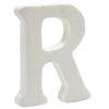 Decorative Brush Letter R 12.5 X 2 X 15 Cm White Polystyrene