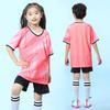 Kids Soccer Uniform Set Quick Dry Breathable Training Match Jersey Short Sleeve Sportswear Boys Girls
