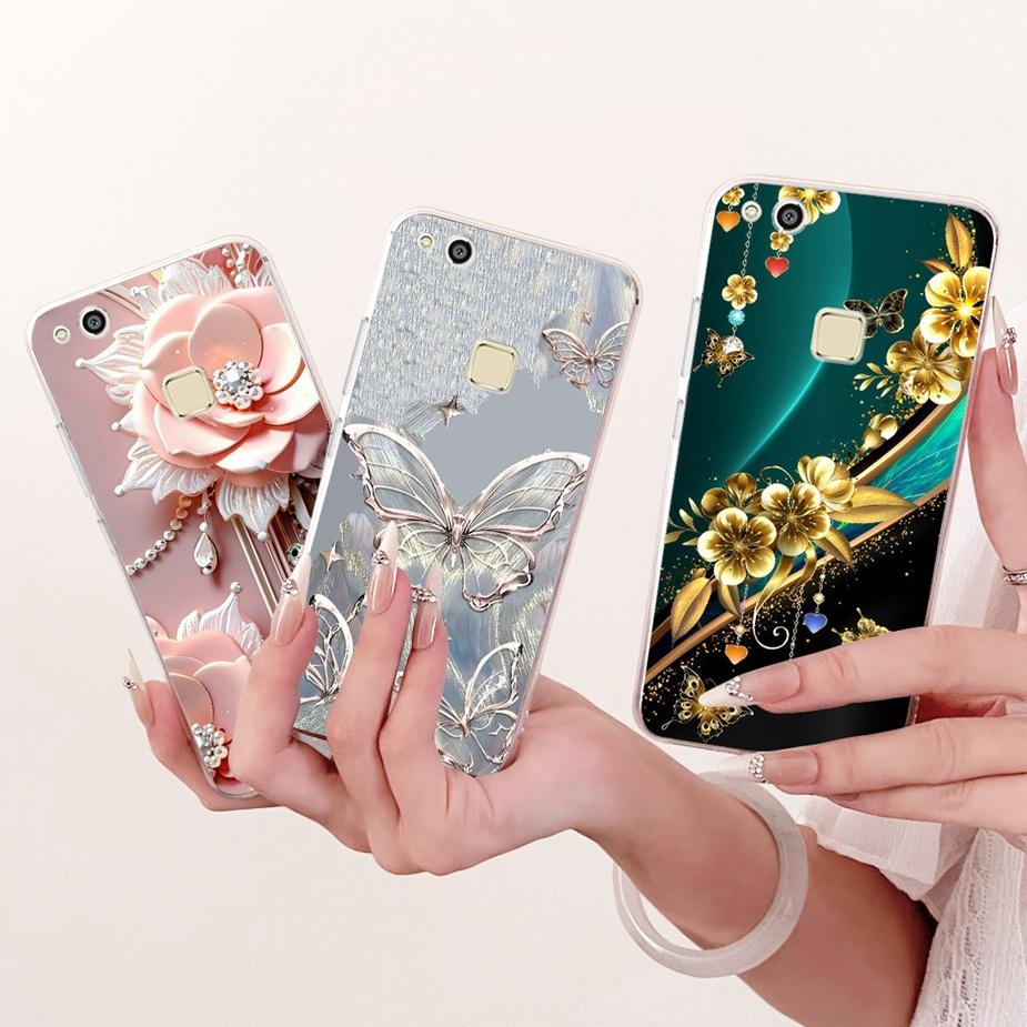Чехол для Huawei P10 Lite WAS-LX1 WAS-LX2 Роскошный Чехол с Рисунком Цветов и Бантом Мягкий Тонкий Чехол для Телефона Для Huawei P10 Lite P10Lite Корпус