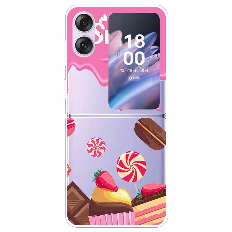 Для Oppo Find N2 Flip Чехол CPH2437 Прозрачный Жесткий ПК Чехол для Телефона для Oppo Find N2 Flip Funda N 2 Flip Защитный Coque
