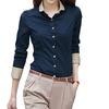 Patchwork Long Sleeve Shirts Women Blouse Autumn Lapel Office Ladies Button Casual Shirt Plus Size Blouses Tops