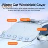 Защитный чехол для лобового стекла автомобиля от снега со светоотражающими предупреждающими полосами, Защитный чехол для лобового стекла от замерзания, толстый магнитный экран для лобового стекла от замерзания