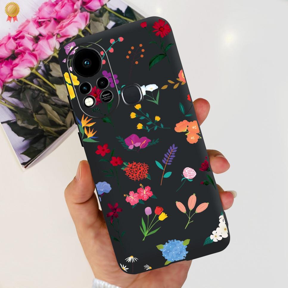 For Infinix Hot 11s Case Back Cover Clear Cute Cat Black Soft Silicone Coque For Infinix Hot11S Hot 11S Phone Case Bumper Fudna