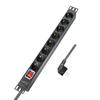 LogiLink 19" Power Strip 8-Socket PDU Rack 1U with CEE 7/3 Switch
