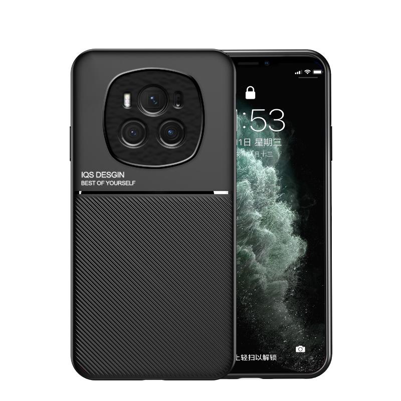 Для Honor Magic6 Pro Чехол Магнитный держатель Кожаный чехол для телефона Для Honor Magic 6 Pro 6Pro Magic6 Мягкий силиконовый бампер Задняя крышка