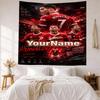 Cristiano Ronaldo Custom Your Name Wall Decor Tapestry Art For Pet Memorial Birthdaywedding Party Backdrop Family Gift