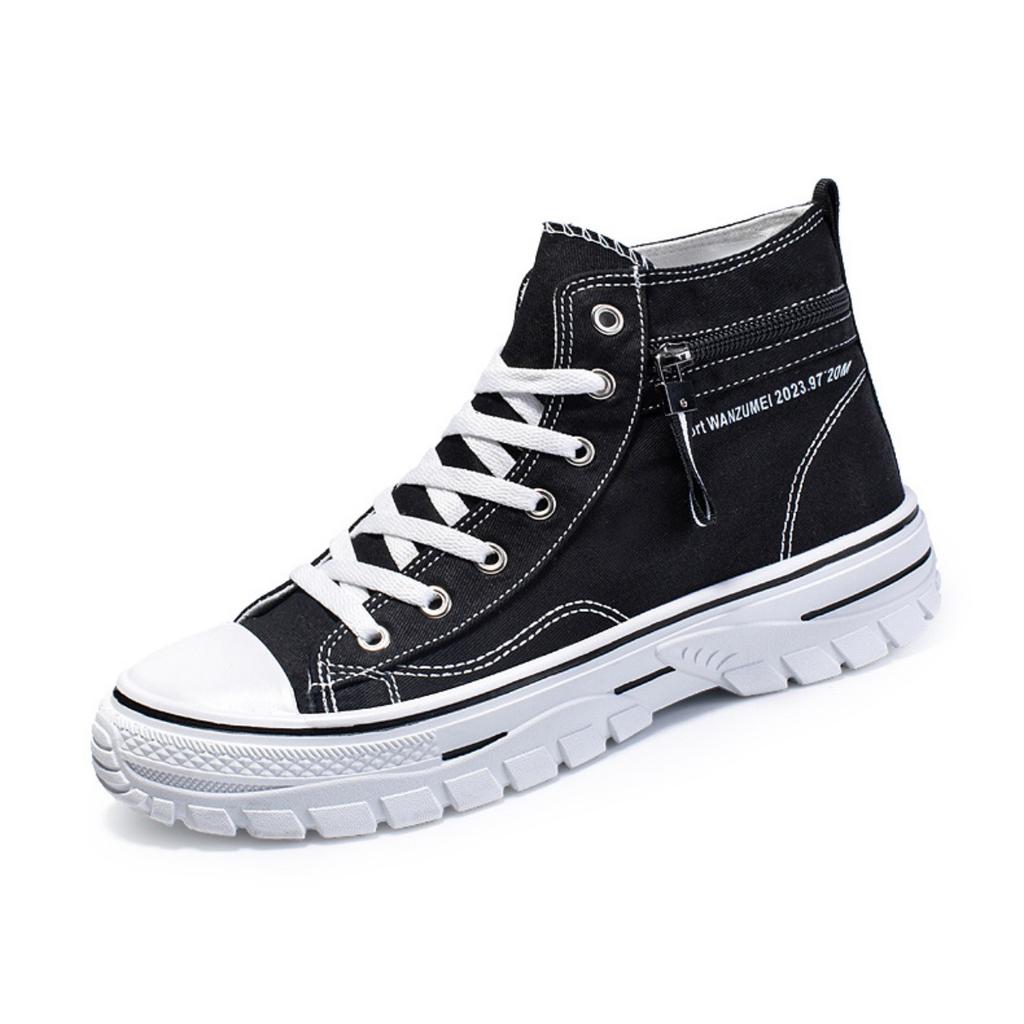 Дышащая парусиновая обувь, мужская обувь с высоким берцем для студентов, мужская обувь в стиле Tide в Гонконге, корейская версия модной повседневной обуви