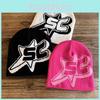 Sc Alphabet Pattern Acrylic Beanie Knit Hat Unisex Warm Hat For Use Outdoor