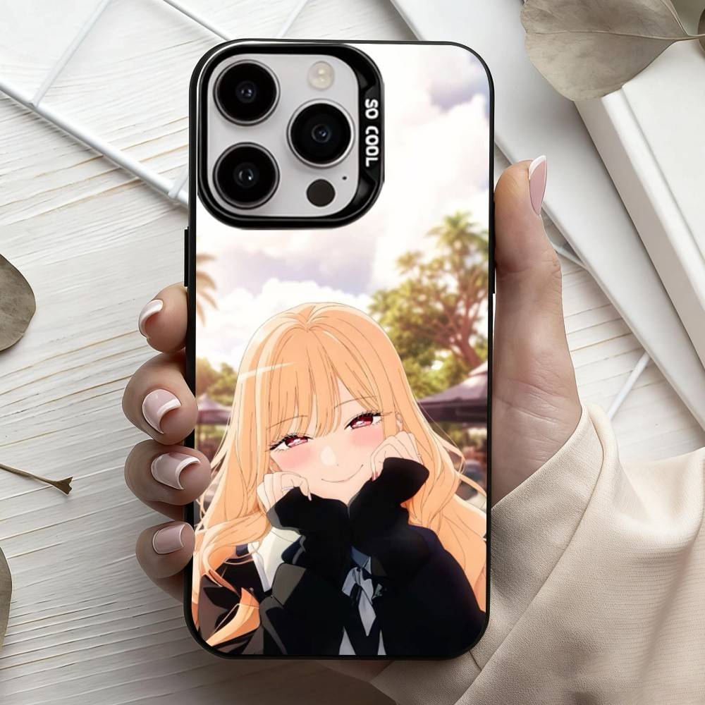 Чехол для телефона My Dress Up D-Darling M-Marin K-Kitagawa для iPhone 17, 16, 15, 14, 13, 12, 11 Plus, Pro Max Черный Конфетный Посеребренный Чехол