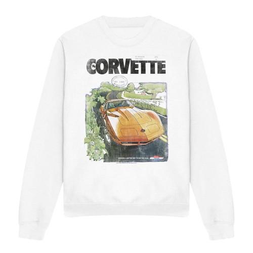 Chevrolet Unisex Adult Corvette Poster Vintage Sweatshirt