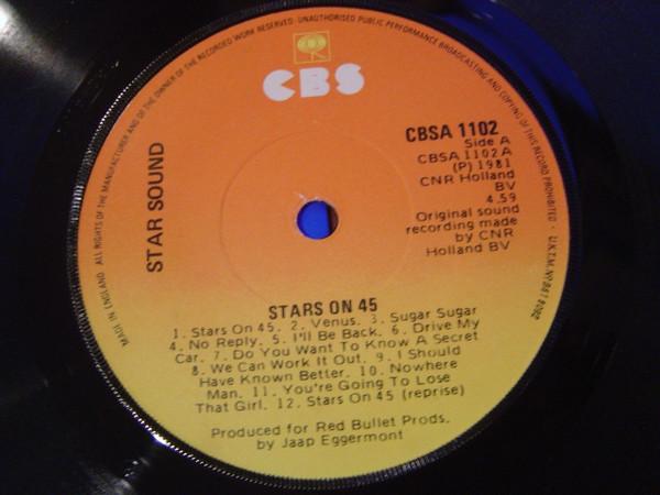 7-дюймовая пластинка STARS ON 45 Stars On 45 CBSA1102 CBS 1981 Великобритания Танцевальная Электроника Б/у