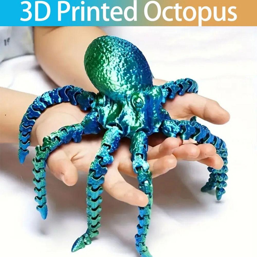 3D-печатное украшение Морская рыба Активный сустав Модель морской рыбы 19/27 см 3D-украшение Морская рыба Детская игрушка