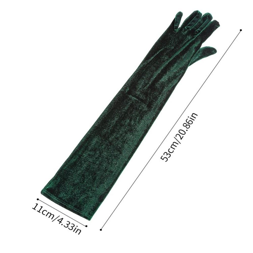 Full Finger Velvet Long Gloves 53cm Party Mittens Party Supplies Women's Fluffy Gloves Party