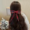 Elegant Plaid Ribbon Bow Hairpins Women Girls Hair Clips Claw Barrettes Accessories Hairclip Headdress Headwear Ornament