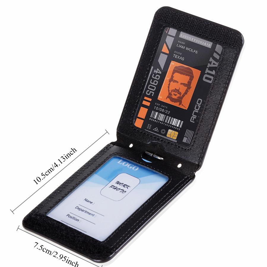 Держатель для удостоверения личности из натуральной кожи, репортер, полицейский офисный работник, шейный бейдж, именной тег, нагрудный чехол для карточек, деловая рабочая карточка