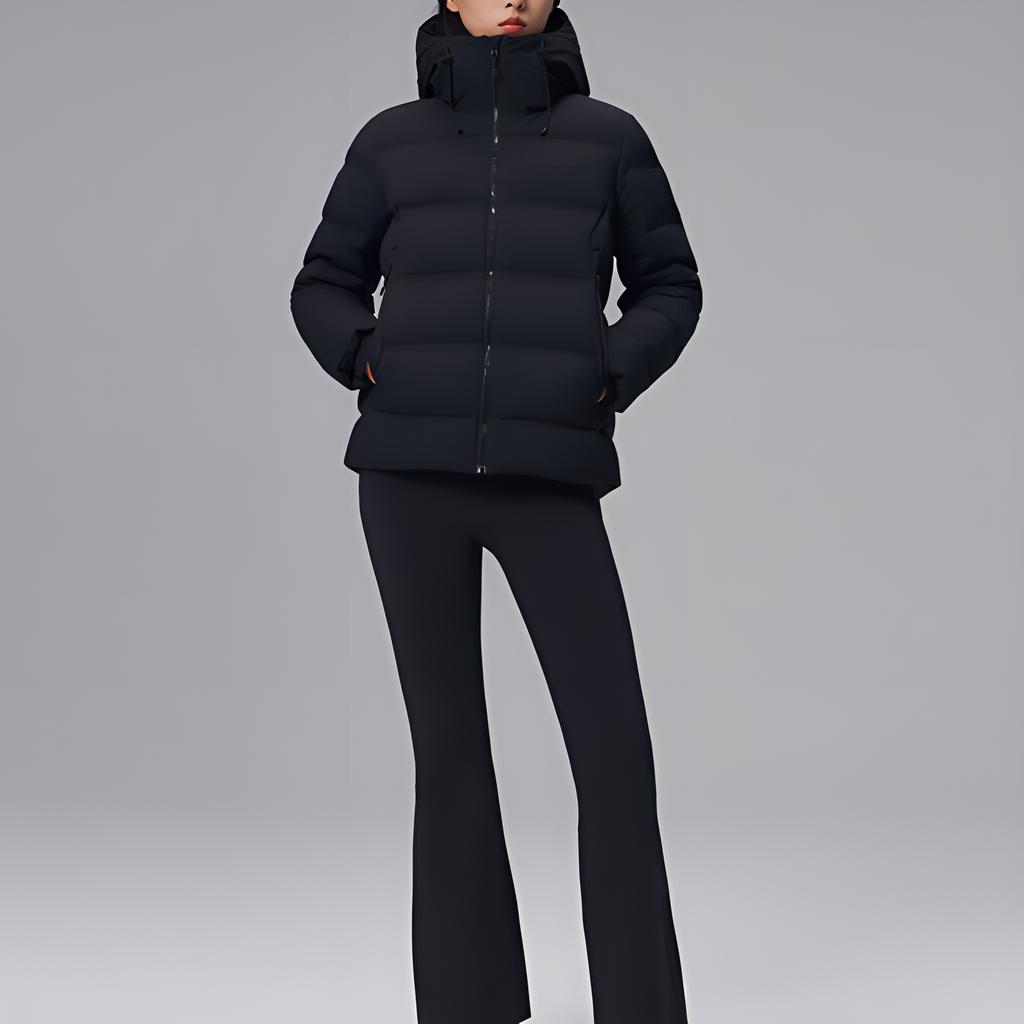 SAUCONY Спортивная стильная куртка-пуховик средней длины с длинными рукавами, женские куртки, черный цвет SC1240185AL-BK01
