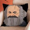 Political Thinker KKarl MMarx Cartoon Printing Pillowcase Customized Pillow Cover for Sofa Home Decor