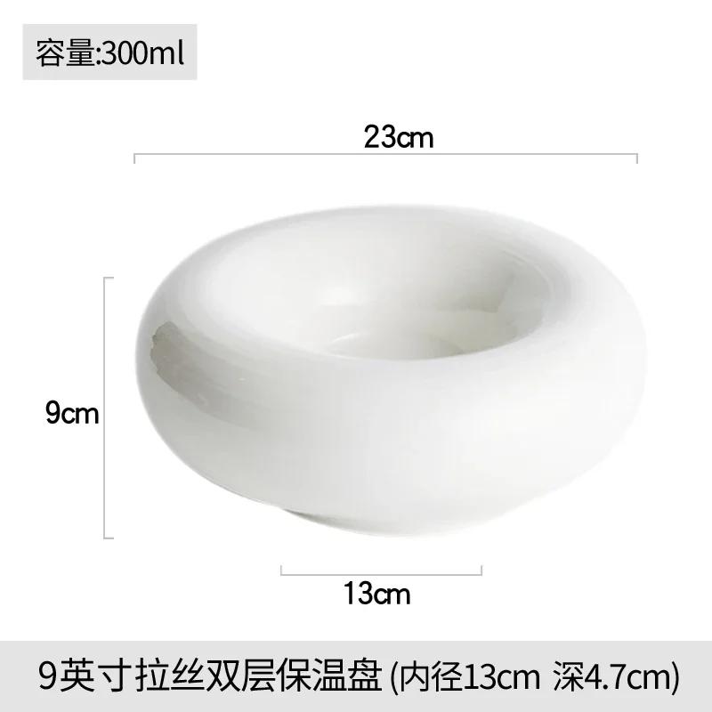 Европейская белая керамическая посуда Салатница Десертница Тарелка для закусок Домашнее украшение стола Тарелка для торта Кухонная утварь Фарфор