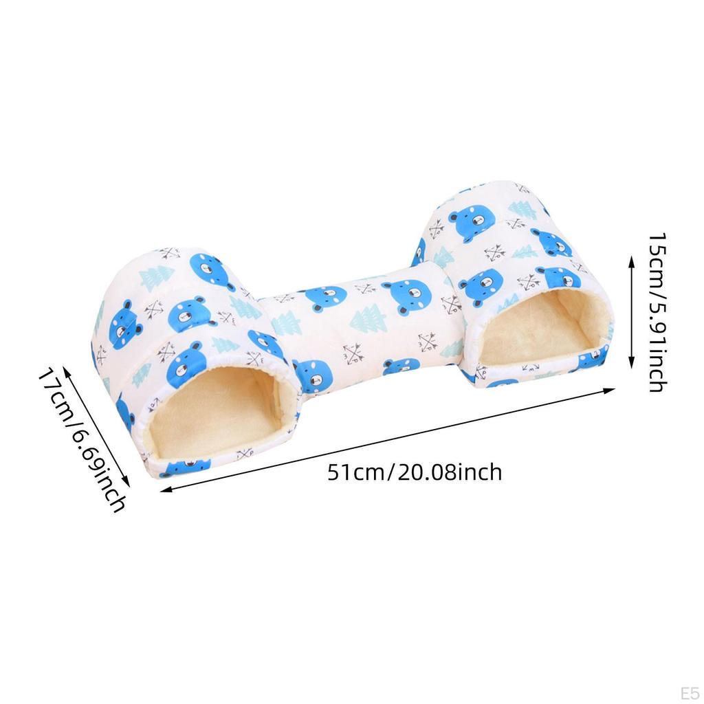 Кровать-туннель для хомяка, морская свинка, среда обитания, моющаяся, портативная, теплая, игровая игрушка, укрытие, пещера для