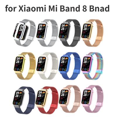 Металлический ремешок для Xiaomi Mi Band 8 pro, браслет для Xiomi Mi Band 8pro, металлический ремешок для часов, защитный чехол из нержавеющей стали