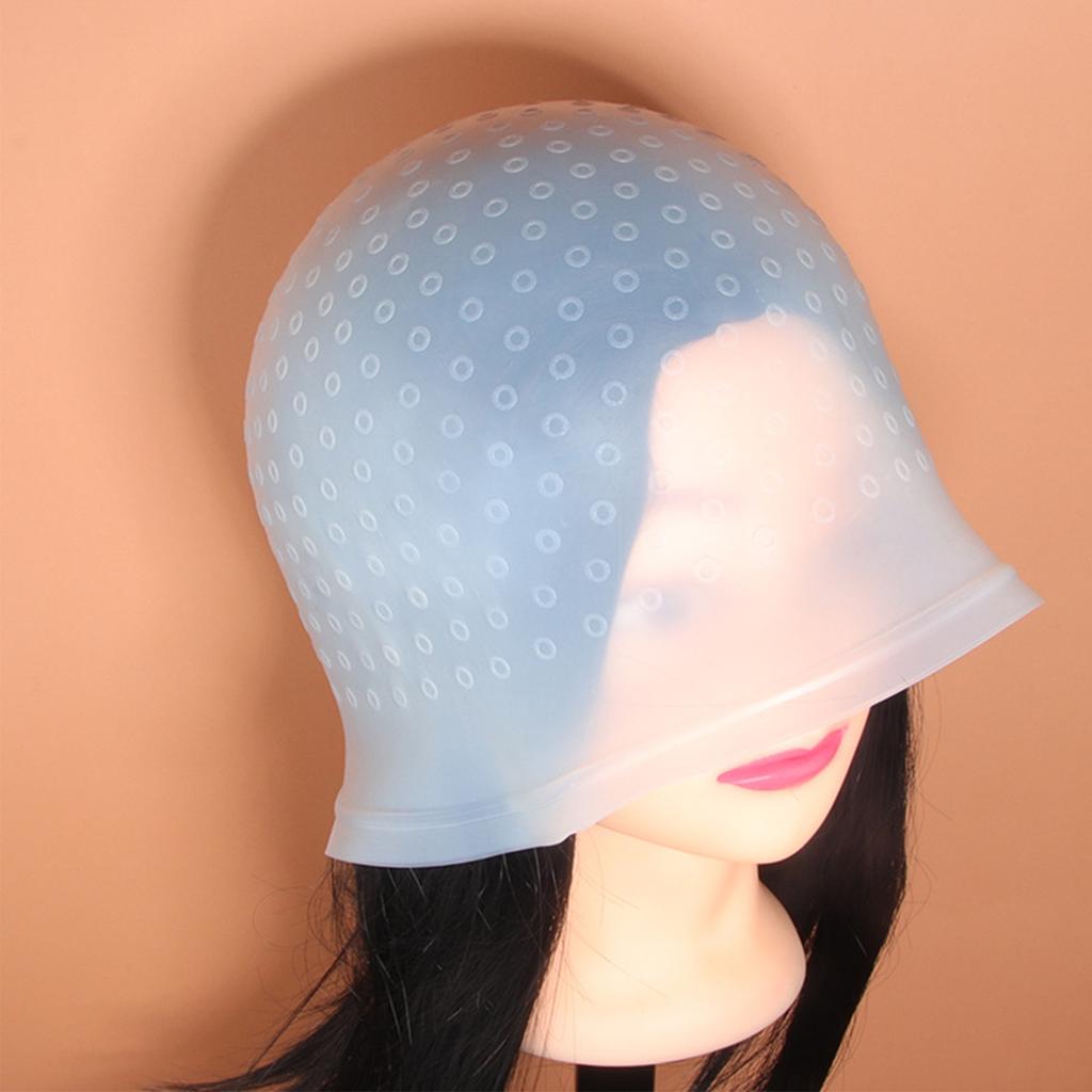 Шапочка для мелирования волос силиконовая салонная шапочка для окрашивания волос инструмент для парикмахерского стайлинга прозрачно-белая