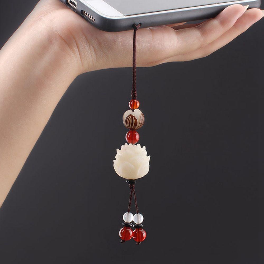 Mobile Phone Case Cell Phone Lanyard Bag Pendant Mobile Phone Lanyard Bodhi Lotus Flower Keychain