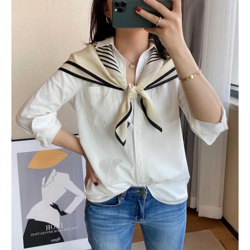 NINA SOLOR Nordic Simple Mulberry Silk Scarf with Inlaid Buckle