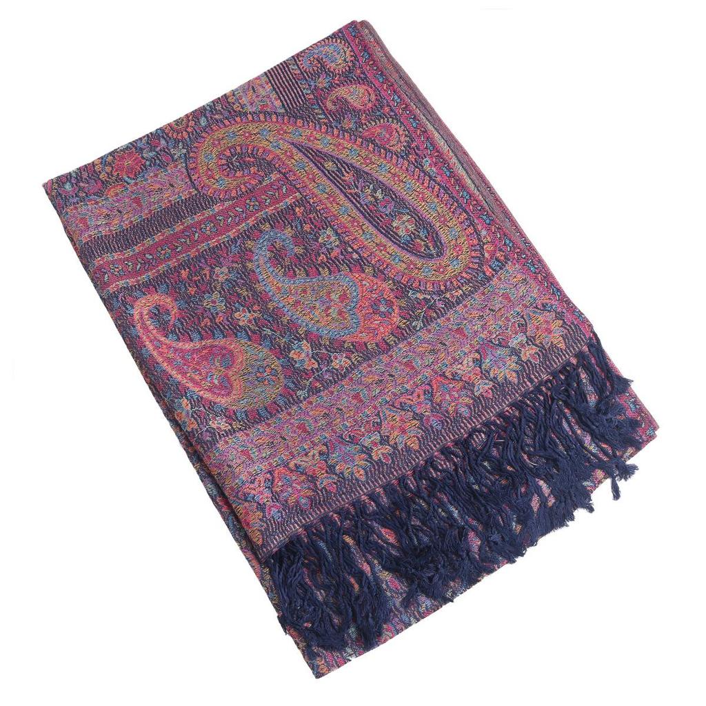 Paisley Tassel Scarf: Classic Ethnic Imitation Cashmere for Autumn/Winter