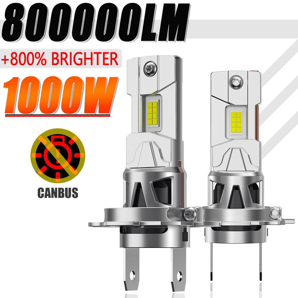 H7 LED Bulbs for Car Headlight High Power Auto Lights 800000LM Canbus No Error Ultra Puissant Spotlights with Fan Cooling 12V