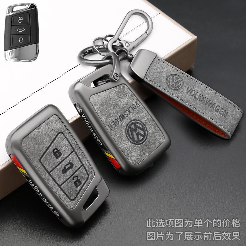 For VW Volkswagen Magotan Magotan GTE Passat B6 B7 B8 CC Arteon Leather Car Smart Remote Key Case Cover Protection Shell zf9