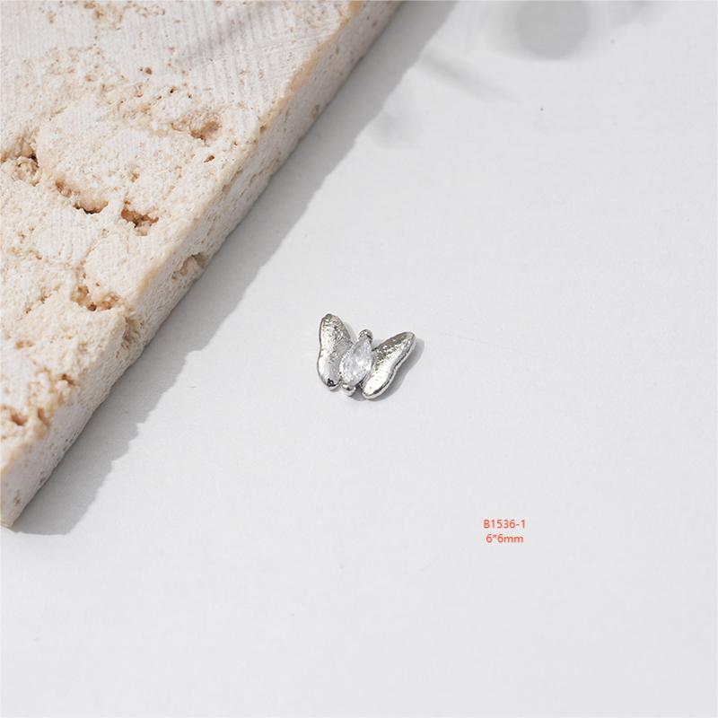 LZ16 Роскошные металлические бабочки из циркония для ногтей