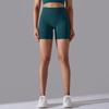 Sports Shorts European and American Seamless Solid Color High Waist Hip Lift Tight High Elastic Yoga Sports Running Fitness Three-point Pants Women