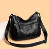 2025 New Women's Soft Leather Bag Fashion Versatile Middle-aged and Elderly Versatile Women's Bag Middle-aged Mother Shoulder Messenger Bag