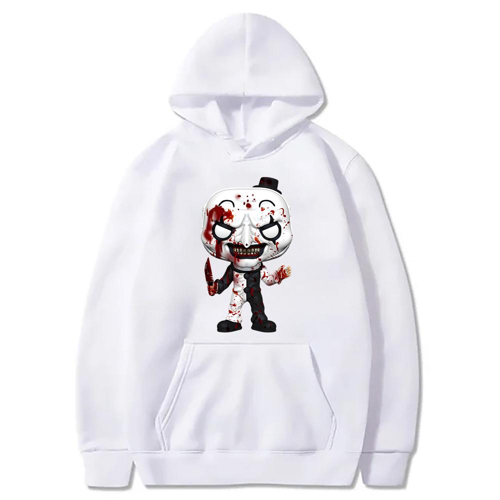 Фильм ужасов Terrifier3 Толстовка с капюшоном Art Clown Art Big Head Одежда для женщин и мужчин Dark Style Толстовка Terrifier Doll Image Pullover