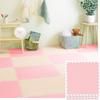 Iris Plaza Joint Color Scratch Set of 4 Mat, Large, 60cm, 20mm, Mat, Soundproof, Prevention, Pet, Baby, PEJTM-602, Pink, 60x60cm,