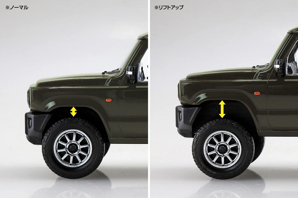 AOSHIMA The Snap Kit Series Suzuki Jimny Custom Wheel Пластиковая модель 1/32 (Джунгли Грин) Цветовая кодировка № 08-SP1