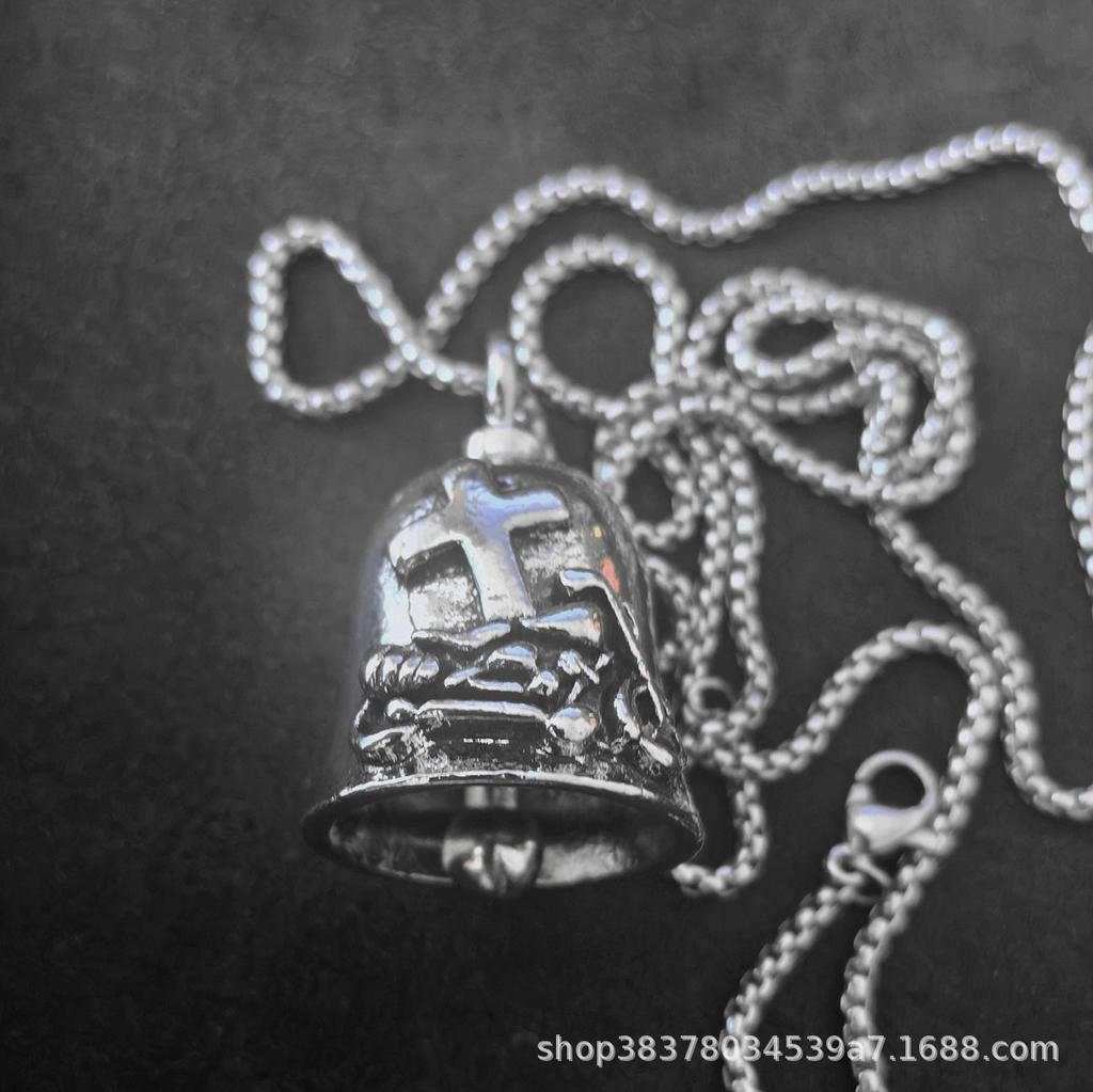 Pendant Fashion Motorcycle Cross Bell Necklace Pendant